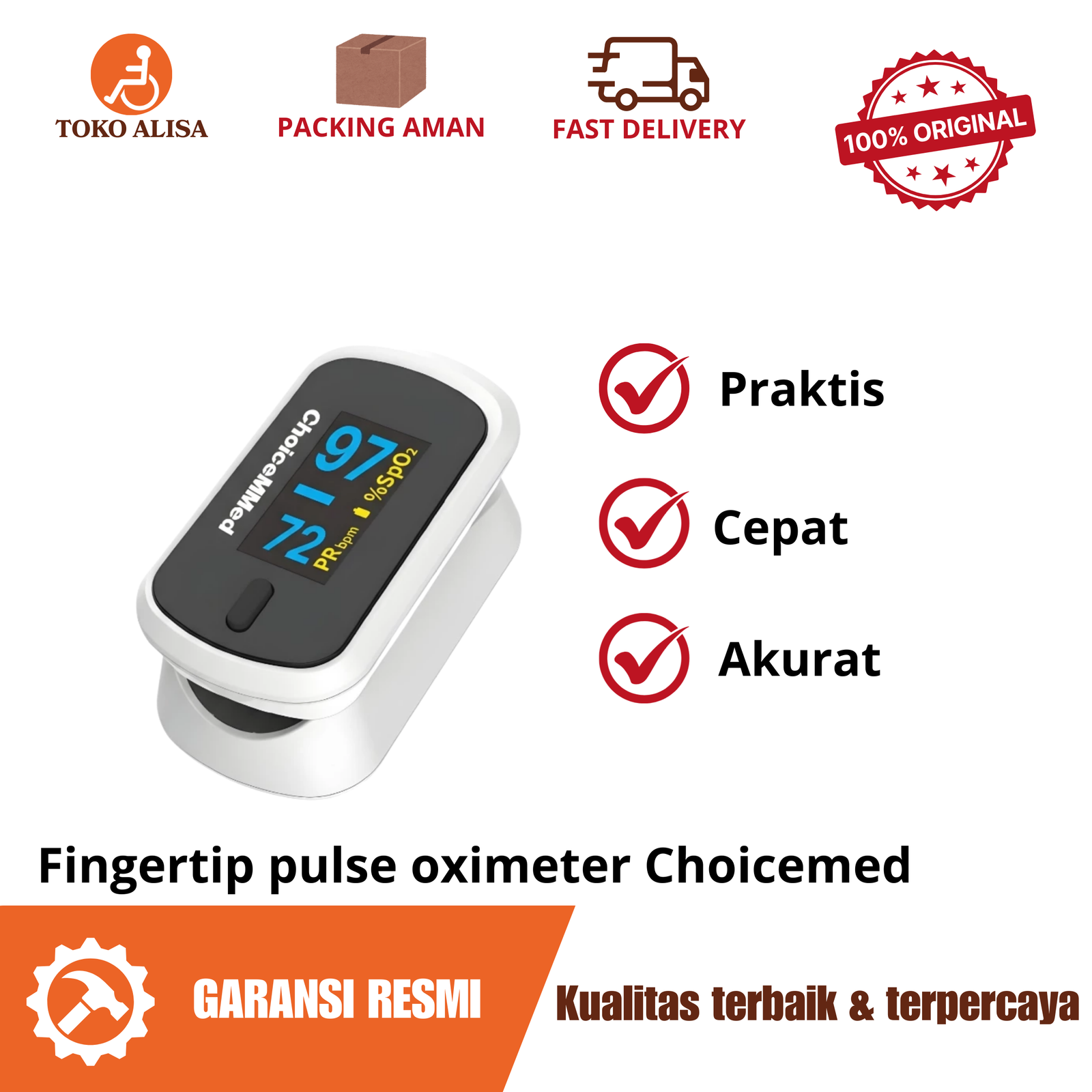 Fingertip pulse oximeter Choicemed